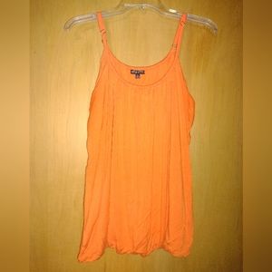 City Chic Flowy Orange Tank Top Size Small
